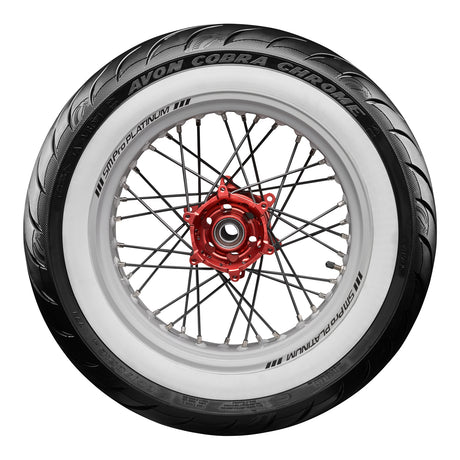 Avon Cobra Chrome 150/80R16 White Wall Rear Tyre (71V Rating) AV92