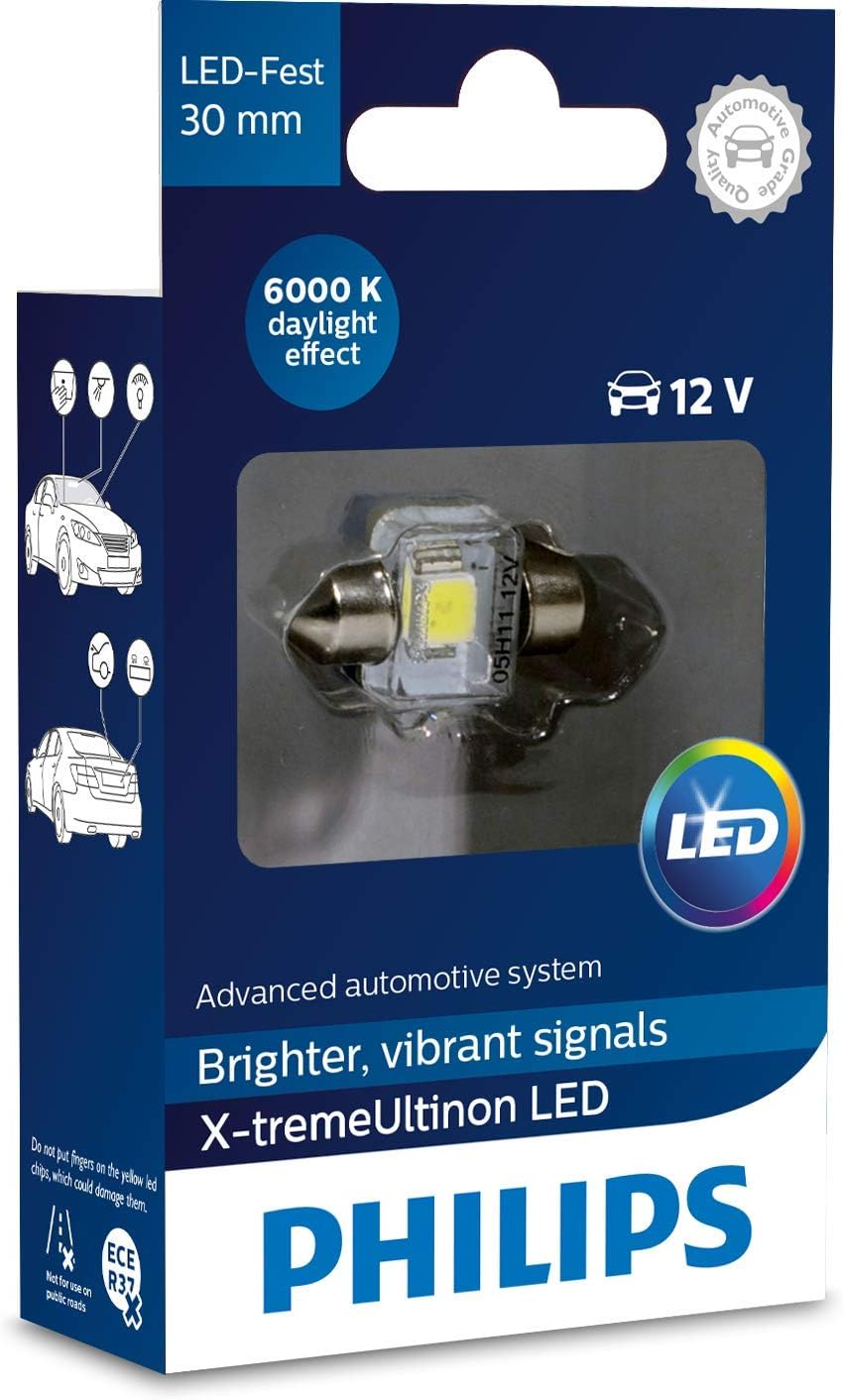 Philips LED 30mm Festoon Bulb 6000k