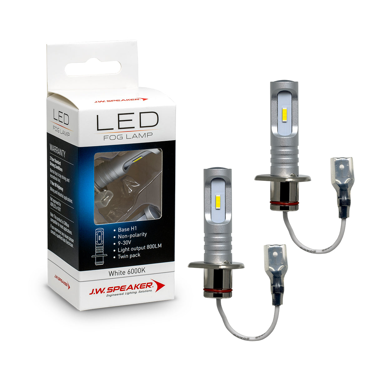 JW Speaker LED H1 Fog Light Kit 12-24V 6000K