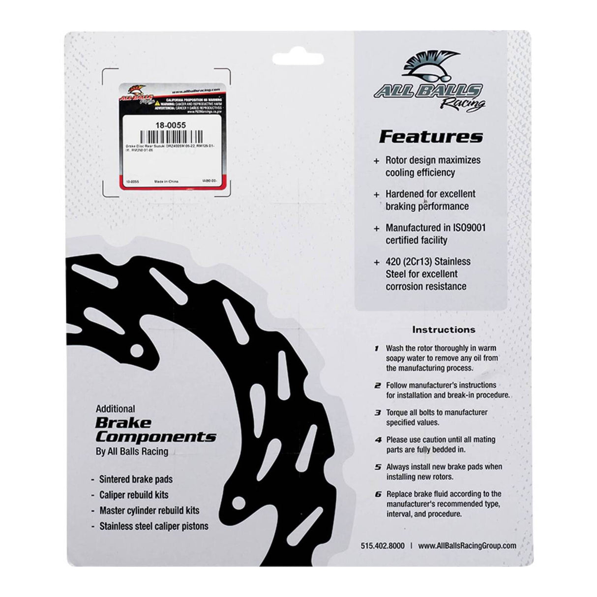 Rear Brake Disc 18-0055