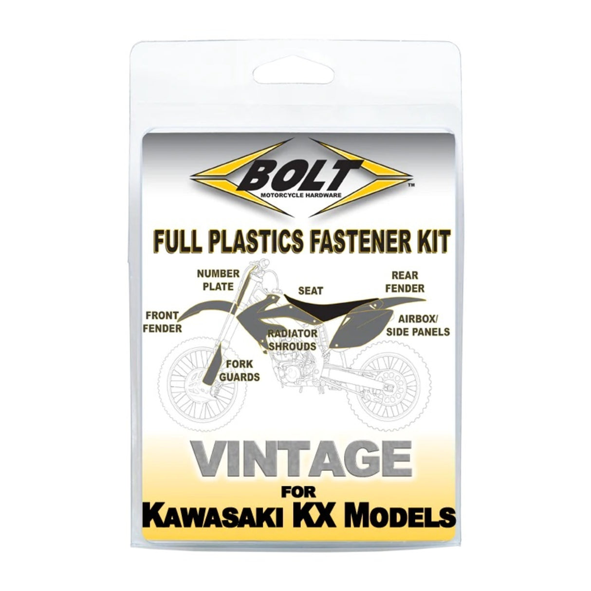 Bolt Body Work Fastener Kit Kawasaki KX125/250 '88-'89 / KX500 '88-'04