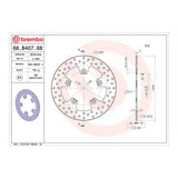 Brembo Prime Brake Disc Serie Oro Rear 68B40768
