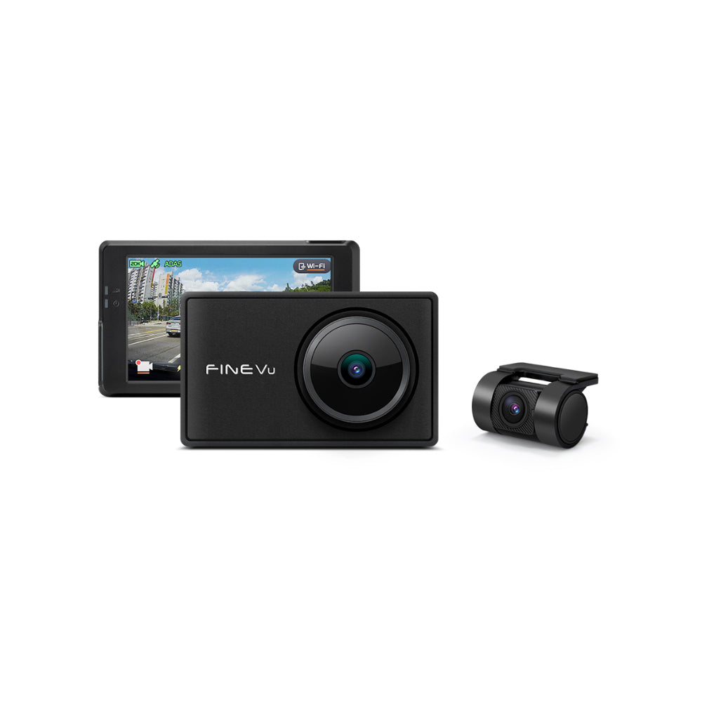 FineVu GX7000-2CH QHD / FHD IPS Screen Dash Cam 128gb