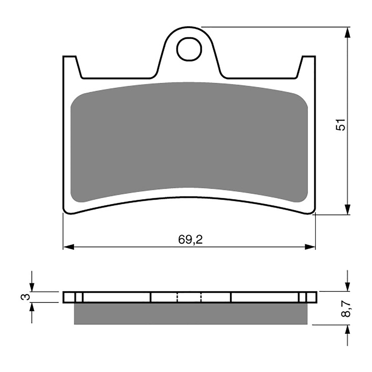 GOLDfren Brake Pads GF070 - GP5 Indent