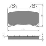 GOLDfren Brake Pads Sintered Sports GF073 - S3 ( PH39 )
