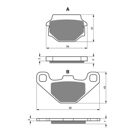 GOLDfren Brake Pads Off-Road Racing GF084 - K5 ( PR16 )
