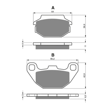 GOLDfren Brake Pads Off-Road Racing GF183 - K5 ( PR285 )