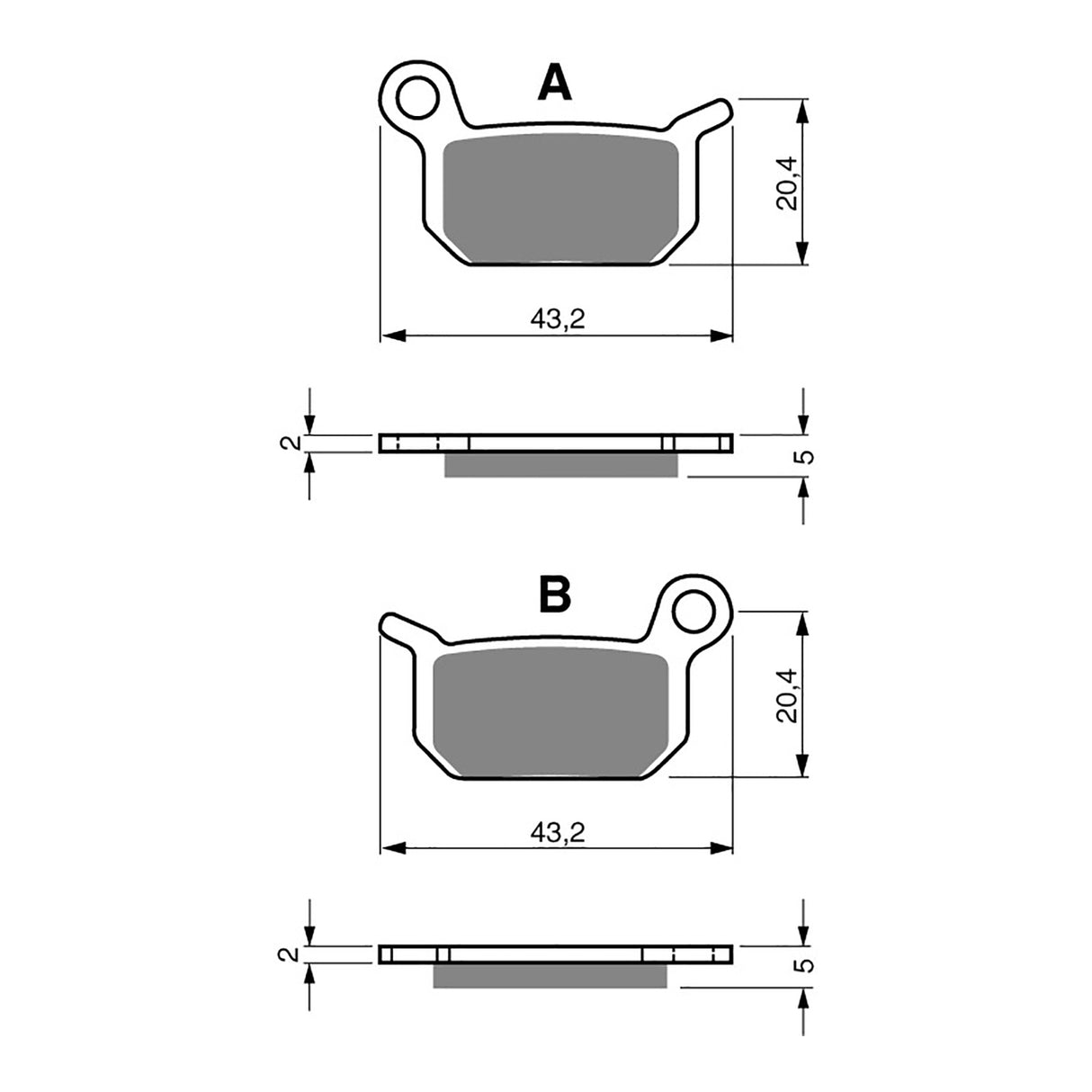 GOLDfren Brake Pads Off-Road Racing GF190 - K5 ( PR320 )