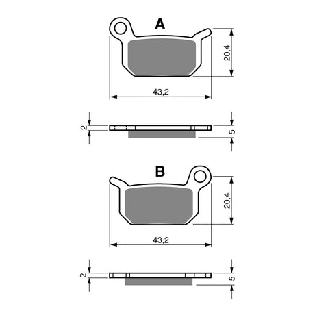 GOLDfren Brake Pads Off-Road Racing GF190 - K5 ( PR320 )