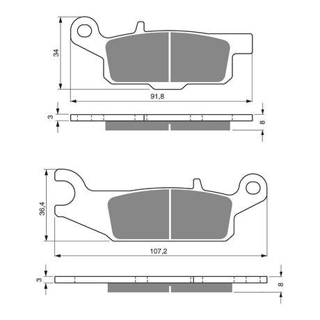 GOLDfren Brake Pads Off-Road Racing GF253 - K5 ( PR386 )