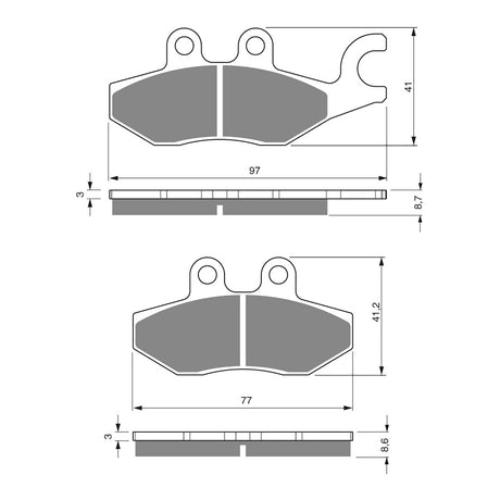 GOLDfren Brake Pads GF266 - S3