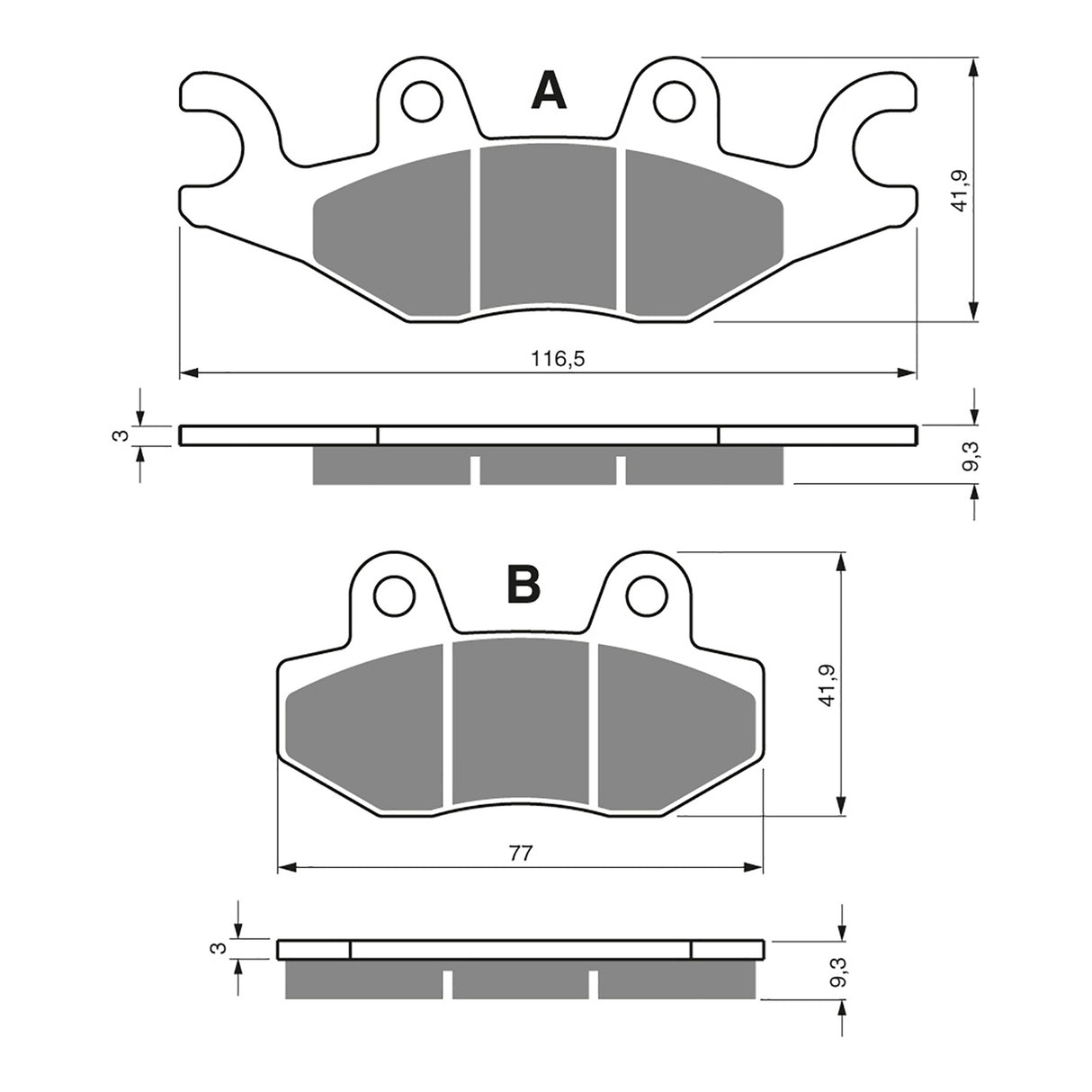 GOLDfren Brake Pads GF329 - S3