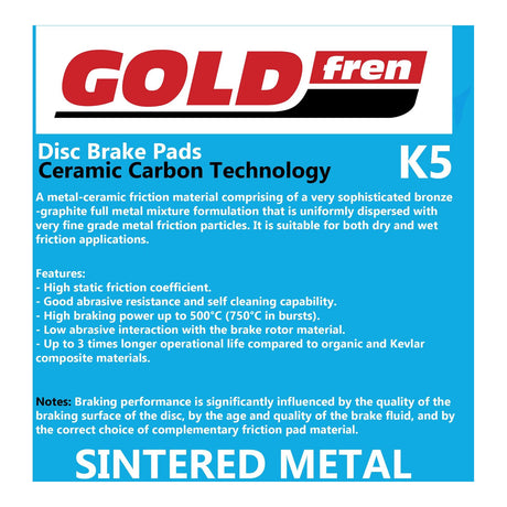 GOLDfren Brake Pads Off-Road Racing GF390 - K5