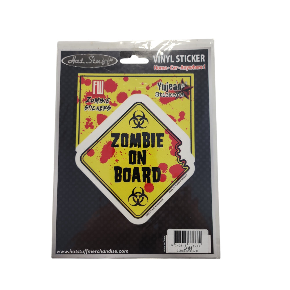 Zombie On Board Premium Die Cut Sticker