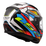 LS2 FF353 Rapid II XDron Helmet - White / Hi-Vis Orange / Blue