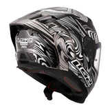 LS2 FF807 Dragon Carbon Enthum Helmet - Black / Silver 06