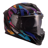 LS2 FF818 Storm III Kaos Helmet - Black / Purple / Blue