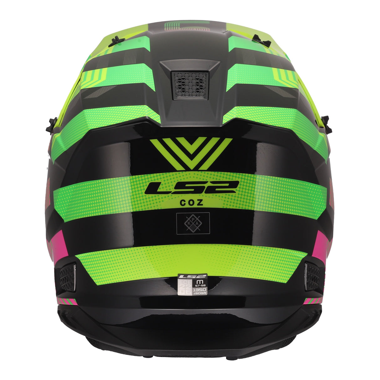 LS2 MX706J COZ Chromatic Junior Helmet - Black / Hi-Vis Pink