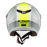 LS2 OF573 Twister II Luna Helmet - White / Silver