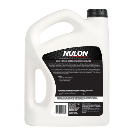 Nulon 15W-50 Mineral Motorcycle Engine Oil 4L