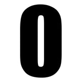 Whites Race Number - Black #0 (10 Pack)