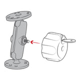 RAM Key Lock Knob with Brass Insert for B Size Socket Arms