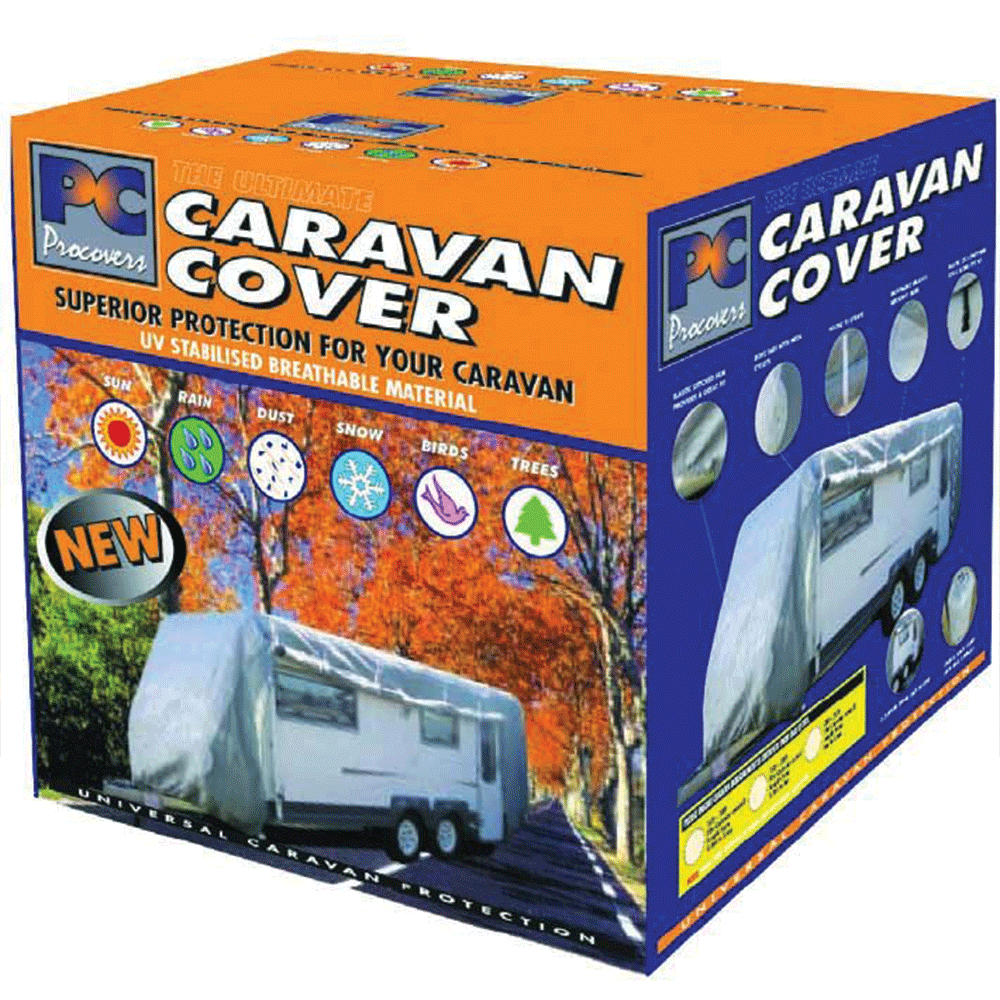 PC Covers 20 - 22ft Caravan Cover Campervan 3 Layer Heavy Duty UV & Carry bag