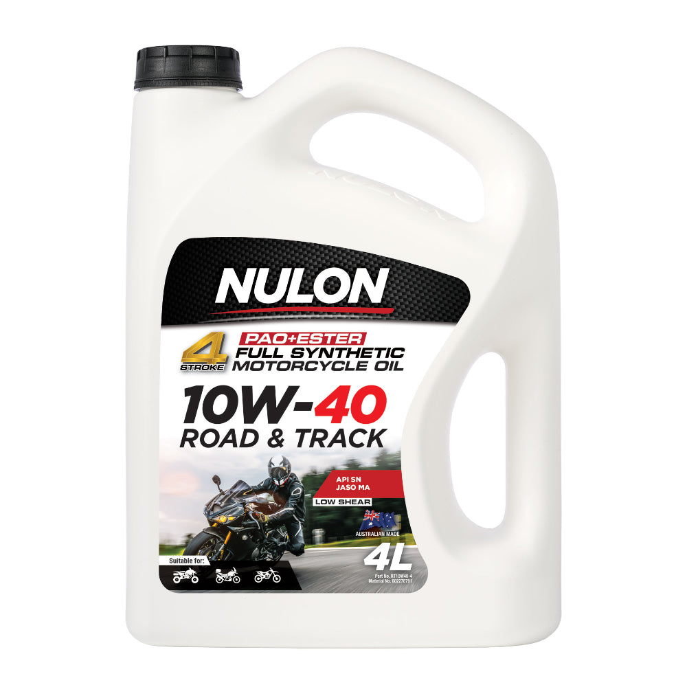 Nulon 10W-40 Full Synthetic PAO Ester Motorcyle Engine Oil 4L