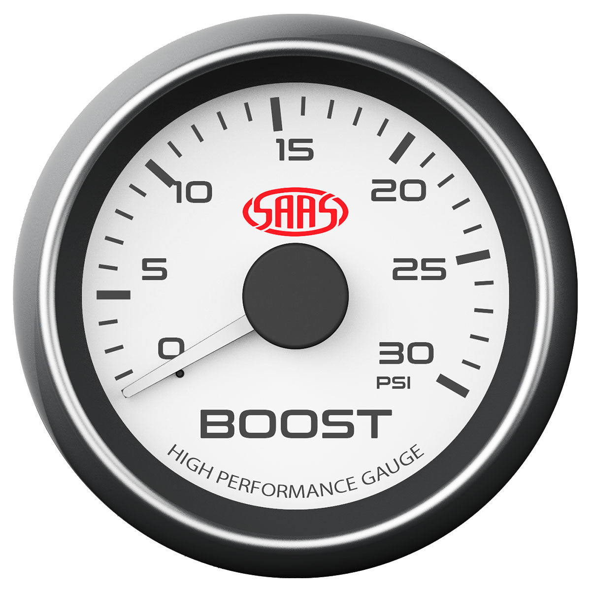 SAAS-Boost-Gauge-Diesel-0-30-Psi-52mm-White-Muscle-Series-|-SG-TBD52W