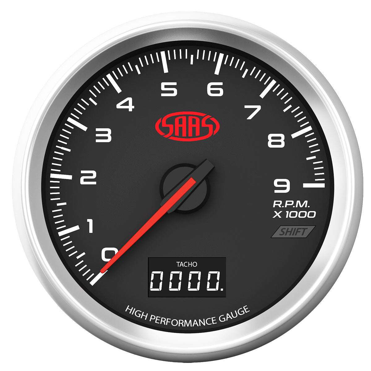 SAAS-Tachometer-0-9K-Shiftlite-3-1/2-Indash-Black-Muscle-Series-3-|-SG32642