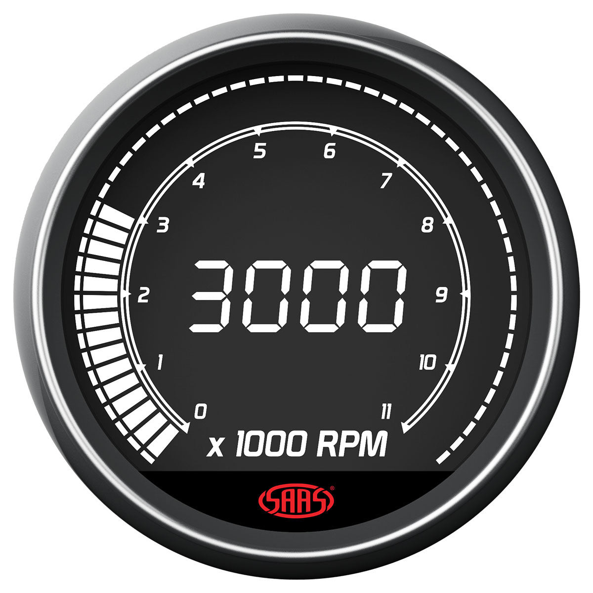 SAAS-Tachometer-0-11K-Shiftlite-3-1/2-Indash-Digital-Series-|-SG41264