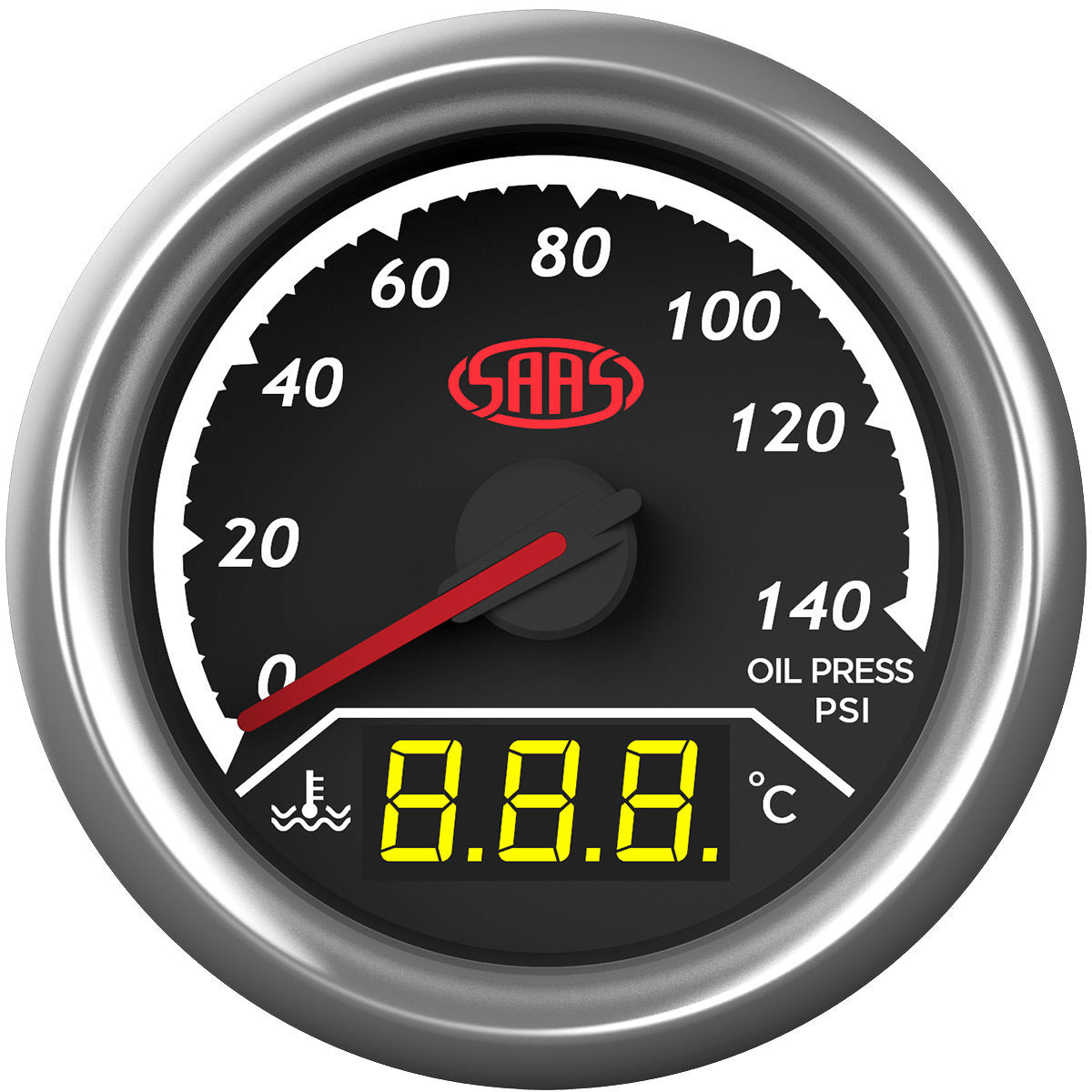 SAAS-Dual-Gauge-Oil-Press-140-Psi-Ana-/-Water-Temp-40°-120°Dig-Tx-|-SG613020