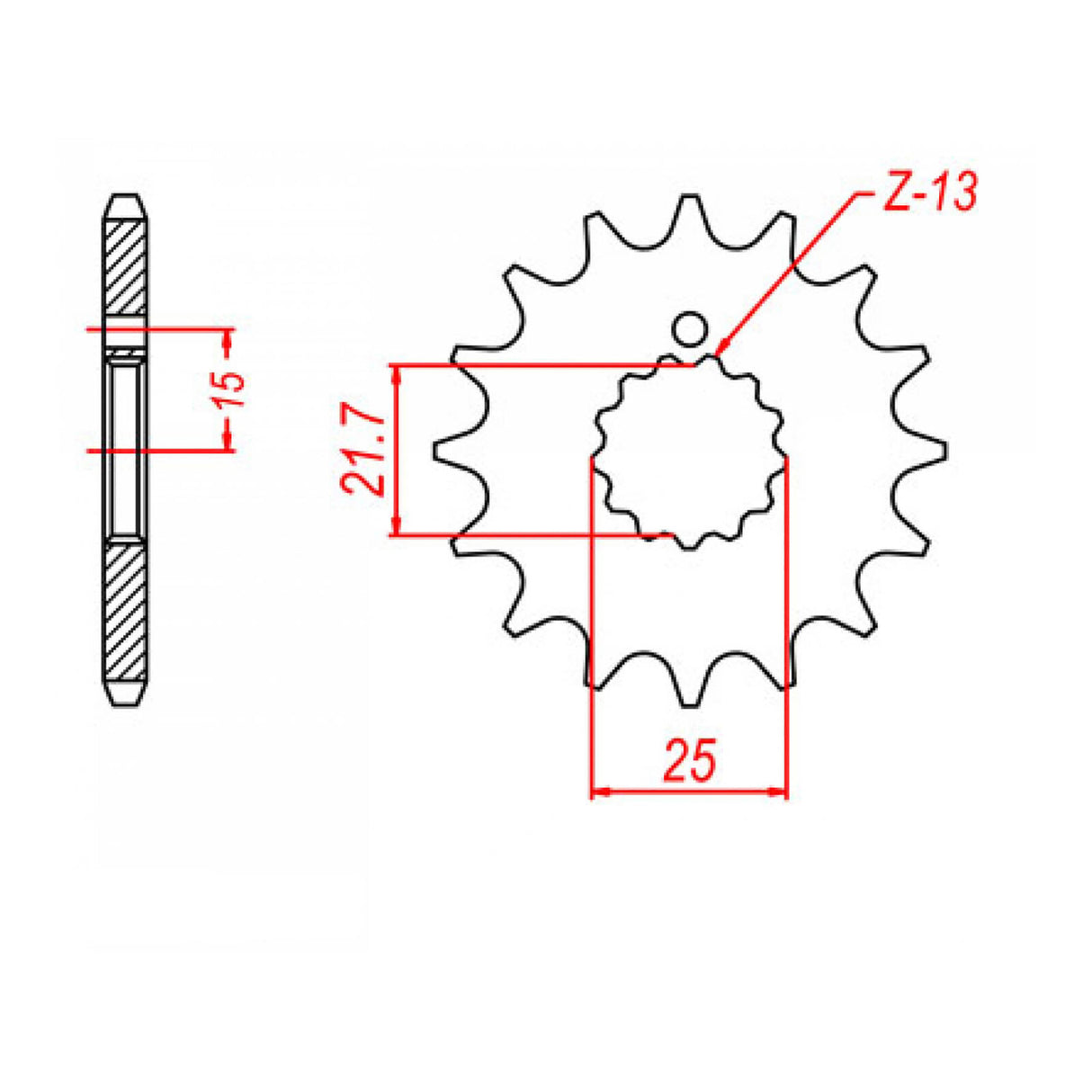 MTX 518 Steel Front Sprocket #630 (10-001)