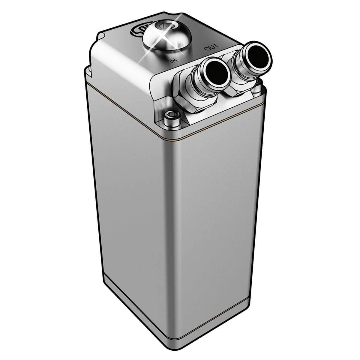 SAAS-Oil-Catch-Tank-Baffled-Rectangle-Polished-Billet-600ml-|-ST1011