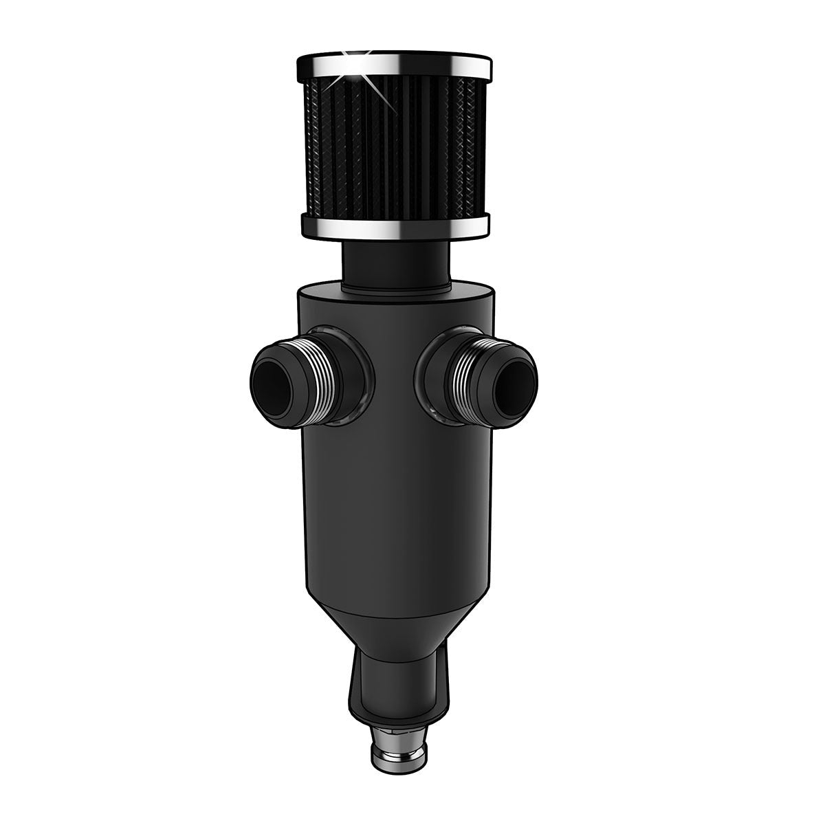 SAAS-Oil-Catch-Can-Baffle-2-X--12-An-Male-Black-Alum-500ml-|-ST2005