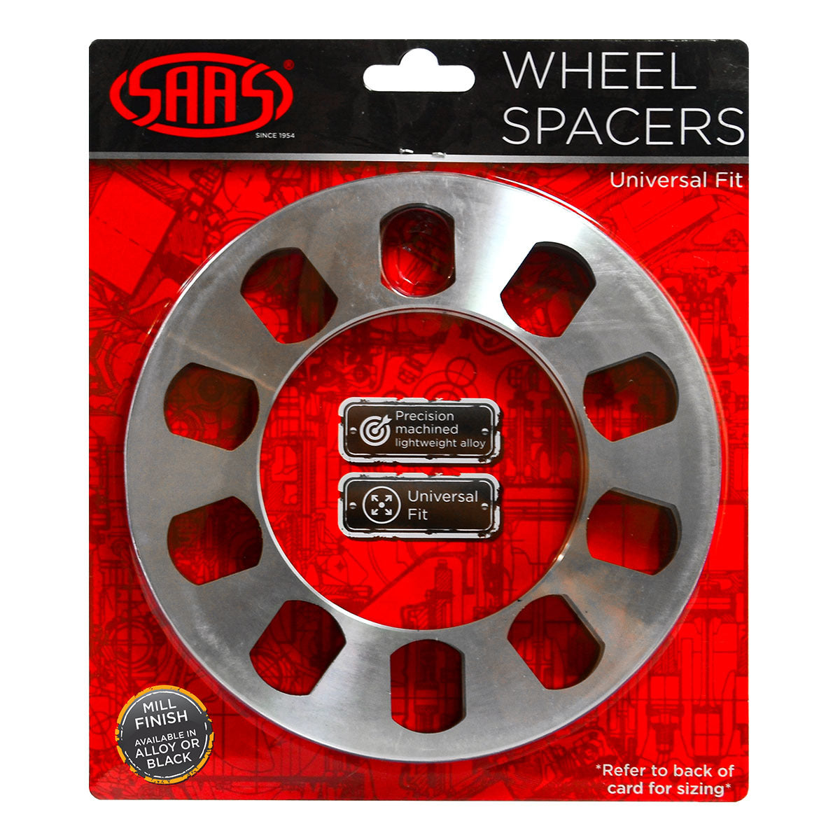 SAAS-Wheel-Spacer-X-2-Univ-5-Stud-8mm-|-WS5008