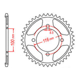 XAM Sprocket Kit Kawasaki KLX140 Big Wheel - 13/51