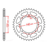 XAM Sprocket Kit Kawasaki KLR650 '22-'24 X-Ring - Gold 15/43