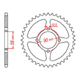 XAM Sprocket Kit Honda CB125E '12-'15 O-Ring 15/44