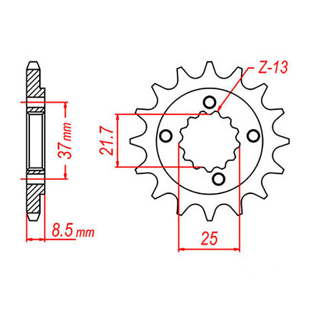 XAM Sprocket Kit Suzuki GS500F&E (16-39) X-Ring