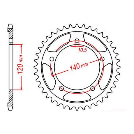 XAM Sprocket Kit Triumph Tiger Sport 1050 '07-'14 X-Ring 18/44