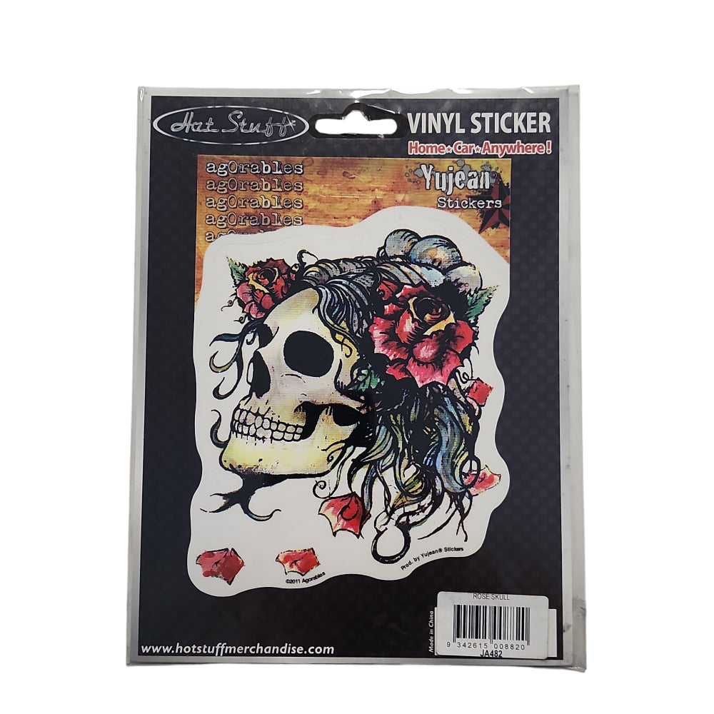 Rose Skull Premium Die Cut Sticker