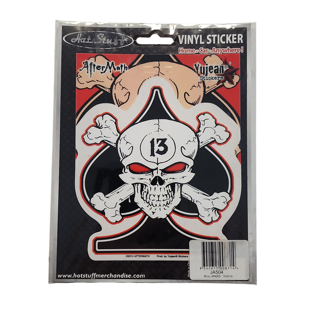 Skull Spades Premium Die Cut Sticker