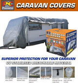 PC Covers 20 - 22ft Caravan Cover Campervan 3 Layer Heavy Duty UV & Carry bag